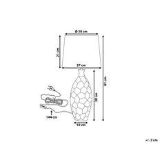 Beliani Stolná lampa TORI