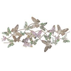 Beliani Nástenná dekorácia v tvare motýľov viacfarebná GALLIUM