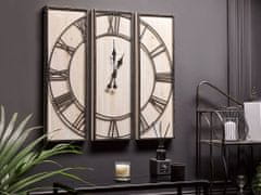 Beliani Nástenné hodiny 75 x 75 cm svetlé drevo COATLAN