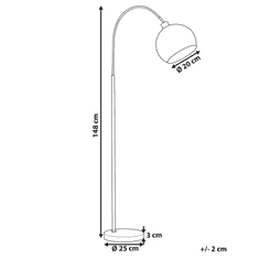 Beliani Stojaca lampa kovová čierna GUMARA