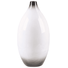 Beliani Dekoratívna terakotová váza 46 cm biela BAEZA