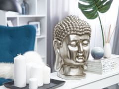 Beliani Dekoratívna strieborná figúrka 41 cm BUDDHA