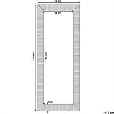 Beliani Nástenné zrkadlo 50 x 130 cm čierne DRAVEIL