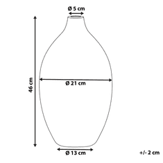 Beliani Dekoratívna terakotová váza 46 cm biela BAEZA