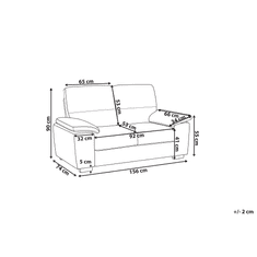 Beliani Pohovka pre 2 osoby z umelej kože hnedá VOGAR