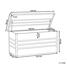 Beliani Úložný box zelený 130 x 62 cm 400L CEBROSA