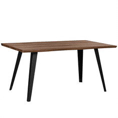 Beliani Jedálenský stôl 160 x 90 cm tmavé drevo WITNEY