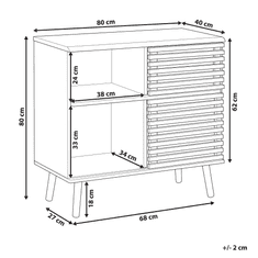 Beliani Komoda z tmavého dreva PERTH