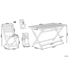 Beliani Záhradná súprava stola a stoličiek CENTO
