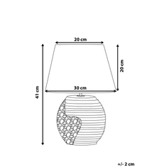 Beliani Moderná béžovo bronzová stolná lampa ESLA