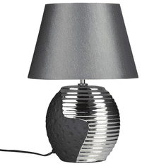 Beliani Moderná čiernostrieborná stolná lampa ESLA