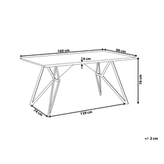 Beliani Jedálenský stôl 160 x 90 cm betónový vzhľad BUSCOT