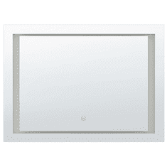 Beliani Obdĺžnikové zrkadlo LED 80 x 60 cm LED EYRE