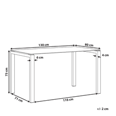 Beliani Sklenený jedálenský stôl 130 x 80 cm TAVIRA