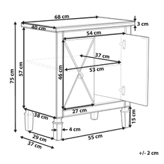 Beliani Komoda so zrkadlovým efektom a 2 skrinkami AUREIL