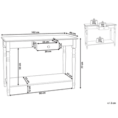 Beliani Biely konzolový stolík TOBAGO