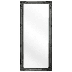 Beliani Nástenné zrkadlo 50 x 130 cm čierne FOUGERES