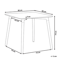 Beliani Čierny jedálenský stôl 80 x 80 cm BUSTO