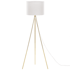 Beliani Statívová stojanová lampa biela/zlatá VISTULA
