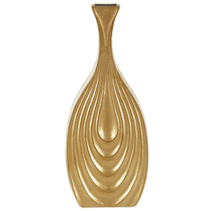 Beliani Dekoratívna keramická váza 39 cm zlatá THAPSUS