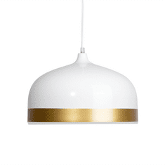 Beliani Závesná lampa bielo-zlatá PARINA