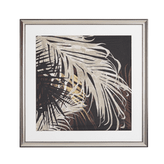 Beliani Obraz v ráme 60 x 60 cm zlatohnedý TOGBO