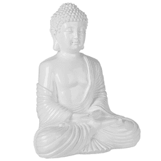Beliani Dekoratívna figúrka Budha biela KANDA