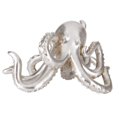 Beliani Dekoratívna figúrka chobotnica 17 cm strieborná MANGRI