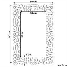 Beliani Nástenné zrkadlo MERNEL 60 x 90 cm
