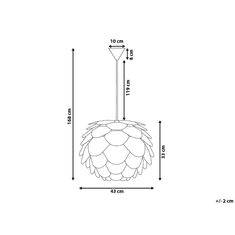 Beliani Biela plastová závesná lampa RHINE