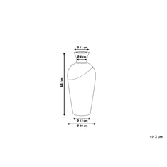 Beliani Dekoratívna keramická váza čierna / hnedá BONA