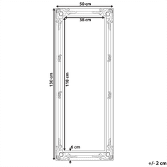 Beliani Nástenné zrkadlo 50 x 130 cm čierne FOUGERES
