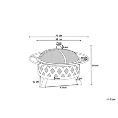 Beliani Vonkajšie oceľové ohnisko čierne MAYON