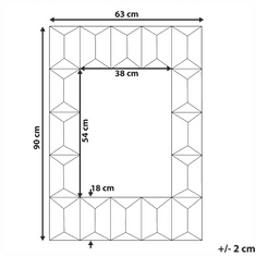 Beliani Nástenné zrkadlo 63 x 90 cm viacfarebné HIZOTE