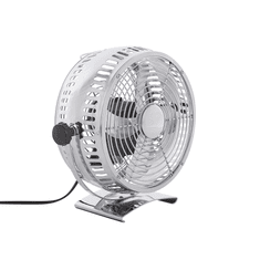 Beliani Stolný ventilátor 24 cm strieborný RIBBLE