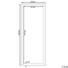 Beliani Nástenné zrkadlo 50 x 130 cm biele BENON