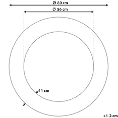 Beliani Nástenné zlaté zrkadlo ø 80 cm CHANNAY