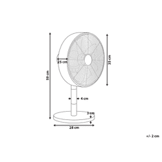 Beliani Stolový ventilátor ø 14ʺ Čierny OUSE