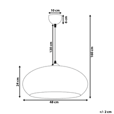 Beliani Závesná lampa v zlatej farbe LIMNATIS