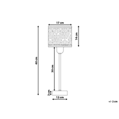 Beliani Niklová stolná lampa SAJO S