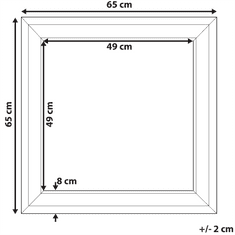 Beliani Nástenné zrkadlo CAVAN 65 x 65 cm strieborné