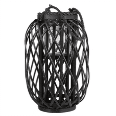 Beliani Dekoratívny lampáš 40 cm čierny MAURITIUS