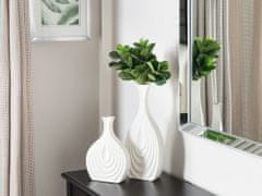 Beliani Dekoratívna keramická váza 39 cm biela THAPSUS