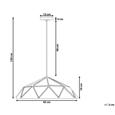 Beliani Kovová závesná lampa biela SENIA