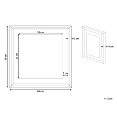 Beliani Obraz v ráme 60 x 60 cm viacfarebný RUMBEK