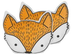 Beliani Sada 2 vankúšov v tvare líšky 50 x 40 cm oranžová VADODARA