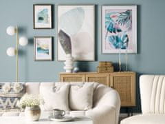 Beliani Obraz v ráme 60 x 80 cm modro-ružový AGENA