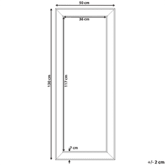 Beliani Nástenné zrkadlo 50 x 130 cm strieborné BUBRY