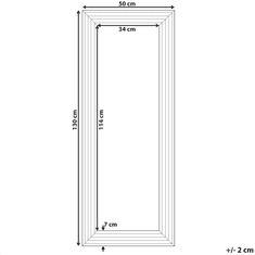 Beliani Nástenné zrkadlo 50 x 130 cm strieborné CHATAIN