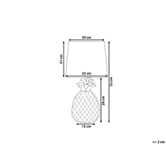 Beliani Stolná lampa strieborná PINEAPPLE